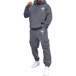 Men's 2 Piece Outfits Hoodie Sweatshirt Tracksuit & Joggers Sweatpants Sweatsuit <b>Set</b> - Product Image 1