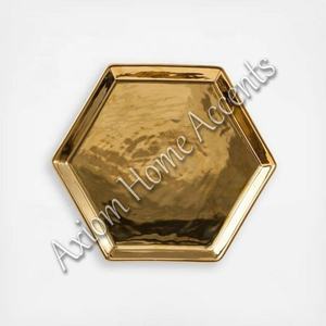 Elegant Brass <b>Tray</b> With Smooth Finishing Perfect for Christmas <b>Dinner</b> Table Setting by Axiom Home Accents - Product Image 4