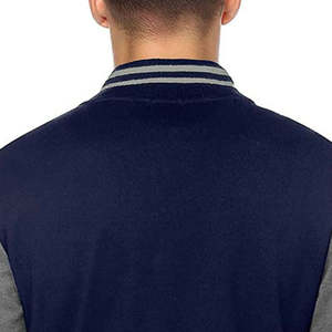 Custom Logo Winter <b>Jacket</b> <b>Men</b> Varsity Baseball Letterman Bomber Cotton Leather Long Sleeve <b>Lightweight</b> Casual Streetwear - Product Image 2