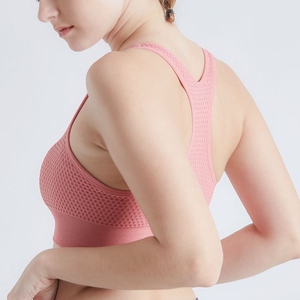 Soutien-gorge de sport côtelé élégant pour femme, sans couture, rembourré, pour l'entraînement, la gym, le yoga, la course et le fitness - Product Image 2