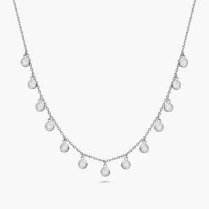 Colliers pendentifs à diamants 2 carats en or massif 14k 18k, sertissage clos, taille ronde, diamants de laboratoire, chaîne câble de 18 pouces, fermoir mousqueton, bijoux fins - Product Image 3