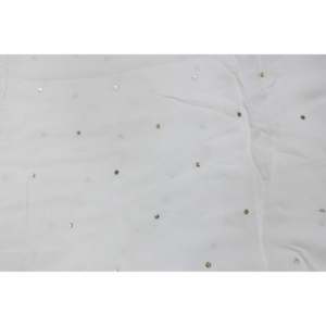 Tissu en mousseline Mukaish teignable pour broderie, couleur blanc cassé, vendu au mètre, largeur 44 pouces, TFAB DYE CHANDERI 309, tissu mélangé - Product Image 3