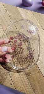 Luxury Resin Organizer <b>Tray</b> With Crystal Stone Decoration For <b>Makeup</b> Vanity And Bathroom Accessories - Product Image 1