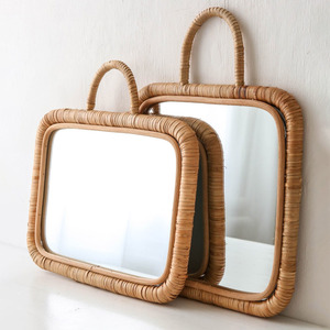 Webbing cane frame <b>mirrors</b> decorative wall-mounted rattan <b>mirror</b> big & <b>small</b> size supplies - Product Image 6