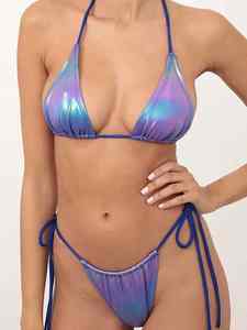 Traje de Baño Elegante con Estampado Digital, Aspecto Artístico de Alta Gama, Textura Suave, Calidad Premium, Bikini de Playa para Mujer - Product Image 2