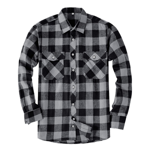Bulk Custom Men Flannel Shirt Pearl Snap Button Plaid Shirt Custom Men Flannel Shirt Slim Fit Cotton <b>Checkered</b> <b>Top</b> Wholesale - Product Image 5