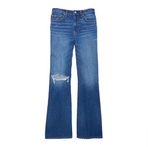 Women's Jeans Dark Blue Mid Waist Straight <b>Denim</b> Pants Women Autumn Summer Style Loose Fit Vintage Washed Slim Ripped Digital - Product Image 5