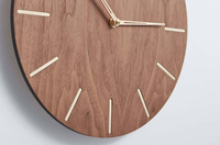 Jam Dinding Kayu Tampilan Digital Quartz Operasi Mekanis Ukuran Kustom Gaya Eropa Warna Alami Buatan Massal India 2024