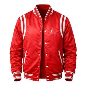 Chaqueta Bomber Retro de Satén Kappa Alpha Psi, Ropa de Fraternidad Griega con Diseño Clásico, Comodidad Premium y Ajuste Elegante - Product Image 4