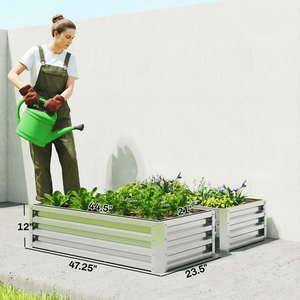 Bac à fleurs surélevé avec serre en PE, pots et jardinières durables et écologiques - Product Image 3
