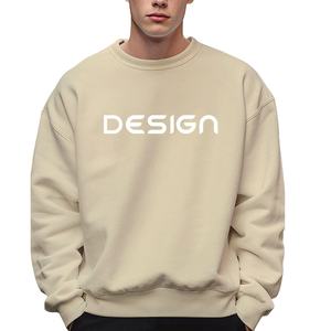 เสื้อสเวตเตอร์ผู้ชายดีไซน์เรียบง่ายเสื้อสเวตเชิ้ตผสมผ้าฝ้าย - Product Image 1