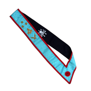 Collier maçonnique de qualité supérieure, design premium, conçu pour une durabilité accrue, avec broderie de logo personnalisée, personnalisation OEM et ODM. - Product Image 2