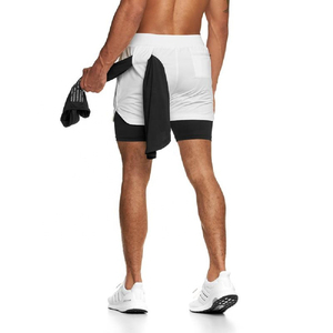 Men's <b>White</b> Solid Color Drawstring <b>Shorts</b> Mid Waist Quick Dry Casual <b>Short</b> <b>Shorts</b> Spandex Polyester Knitted - Product Image 2