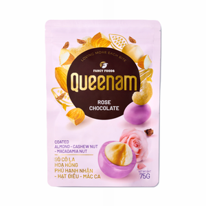 Dragées au chocolat en gros, best-sellers, service OEM/ODM, snacks HALAL, bonbons 75G, amandes, noix de cajou, noix de macadamia enrobées de chocolat rose - Product Image 1