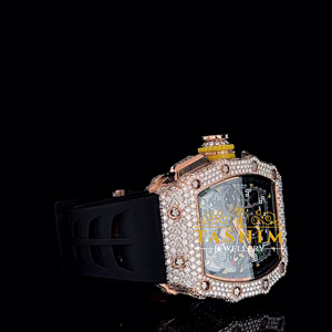 VVS Moissanite Diamond Square <b>Case</b> Business & Fashion Sport Style Stainless Steel Hip Hop Luxury Quartz Watch Unisex - Product Image 2