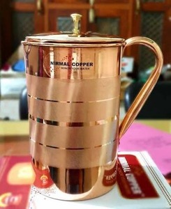 Mug vintage en cuivre martelé avec couvercle et poignée, tasse droite, gobelet, vaisselle en métal, carafe en cuivre pur pour accessoires de cuisine - Product Image 2