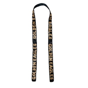 Sangles de sac en perles de rocaille personnalisées en or blanc Accessoires de mode avec forme et design uniques Sangle de sac à main en perles - Product Image 1