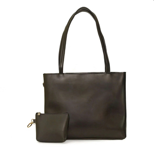 Sac fourre-tout personnalisé en cuir véritable grande capacité pour femme, souple, durable, avec fermeture éclair, imperméable, et bandoulière pour usage quotidien - Product Image 2
