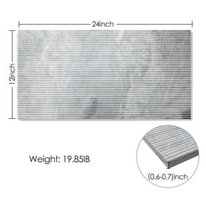 Marmo di Carrara 12*24 piastrelle grigio pietra naturale con finitura testurizzata OL e 3D Design scanalato per la decorazione della parete - Product Image 4