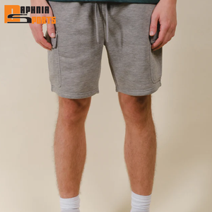 Shorts cargo pour hommes de haute qualité, pour la course à pied et la salle de sport, faible MOQ, confortables, motif uni, service OEM disponible - Product Image 3