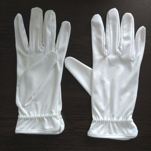 Gants en coton blancs, longueur poignet, unis, respirants, compatibles écran tactile, séchage rapide, pour usage quotidien - Product Image 1