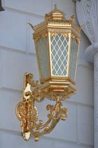 <b>Brass</b> <b>Lanterns</b> with Rectangle Shape Traditional Design Metal Crafted Handmade <b>Lanterns</b> for Decoration Uses Home and Garden - Product Image 2