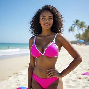 Conjuntos de bikini para mujer con decoración de pedrería, estampados y sin relleno, de alta calidad. - Product Image 3