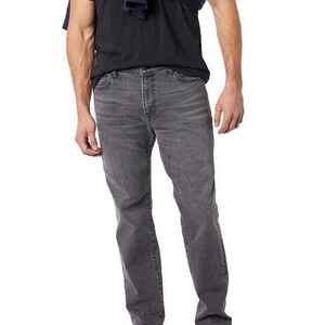 Men's Grey Faded Denim Pants 100% Cotton Straight Leg Premium Quality Vintage Wash Jeans 2026 - Product Image 6