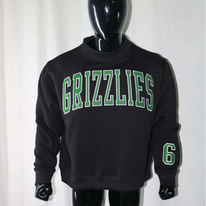 Sudadera con cuello simulado en blanco para serigrafía, estampado en relieve y bordado, de corte holgado y hombro caído, estilo universitario, para venta al por mayor, marca Cougs Letter - Product Image 2