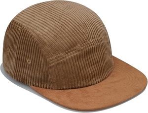 Casquette de baseball unisexe en velours côtelé à cinq panneaux, couleur unie, ajustée, à visière plate, décontractée, pour le printemps et l'automne, vente en gros - Product Image 5