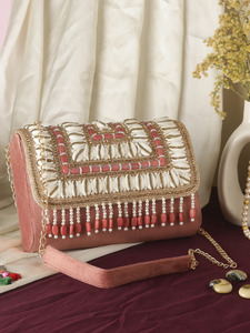 Sacs de mariée souples Broderie de perles de mariage Grand sac de soirée Pochette pour femmes Sac de fête à bas prix par LUXURY CRAFTS - Product Image 5