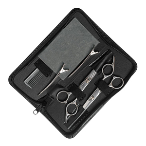 Kit de Tijeras para Cortar Cabello, Juego de Herramientas Profesionales de Barbería, Kit de Tijeras de Barbería con Tornillo Ajustable, Herramientas para Cortar Cabello - Product Image 5