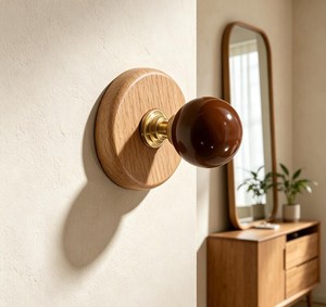 Wooden Wall <b>Mirror</b> Round Decorative Vanity <b>Mirror</b> <b>Gold</b> <b>Frame</b> Home Decor Bedroom Living Room - Product Image 6