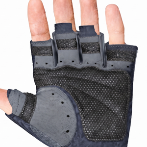 Gants de fitness unisexes demi-doigts avec protection de la paume pour la musculation et l'entraînement en salle de sport, fermeture auto-agrippante - Product Image 3