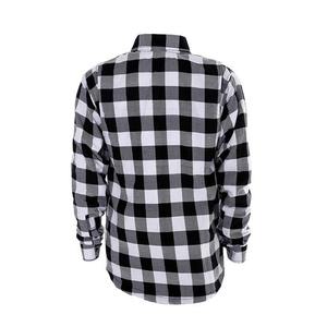 Wholesale High Quality Custom Logo Embossed Beaded Aramid Lined Breathable Full Sleeve % Cotton Motorcycle <b>Flannel</b> Shirt - Product Image 4