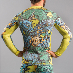 Rashguards de BJJ à manches courtes imprimés par sublimation intégrale, logo de surf personnalisé, t-shirt de compression MMA - Product Image 2