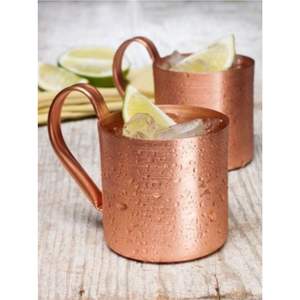 Juego de Tazas Moscow Mule de Cobre Martillado de 16 oz |   Tazas de Cobre Sólido de Grado Alimenticio con Asa de Latón |   Jarra de Cerveza para Bebidas Frías - Product Image 3