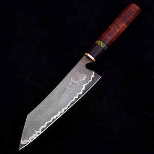 Handmade Eco-Friendly Santoku Chef <b>Knife</b> Damascus Steel <b>Sharp</b> Blade Rosewood Handle Ambidextrous Modern Design 6-7.9in Blade - Product Image 1