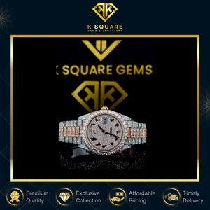 Nuevo Reloj de Lujo Unisex con Cristal de Zafiro, Resistente al Agua, Caja de Acero Inoxidable, Movimiento de Cuarzo Automático, Correa con Diamantes Moissanite - Product Image 6