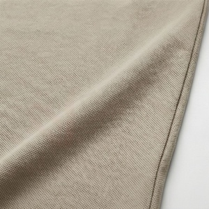 Polo en piqué de coton beige à manches courtes pour homme avec poche, décontracté, respirant, coupe classique, design tricoté uni - Product Image 5