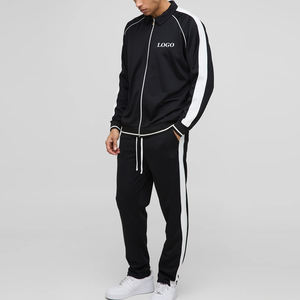 Conjunto Deportivo para Hombre con Diseño de Bloques de Color, Impresión de Logotipo Personalizado y Bordado, con Cierre de Cremallera, Perfecto para el Invierno, con Logotipo Personalizado - Product Image 1