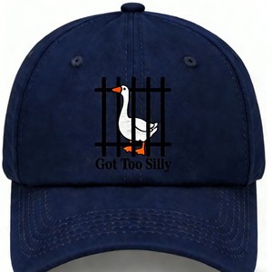 Red Cartoon Goose in Cage Baseball Cap Adjustable <b>6</b>-Panel Dad Hat <b>Got</b> Too Silly Unisex - Product Image 2
