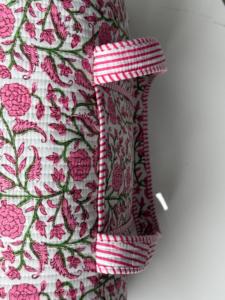 Indian Cotton Duffle <b>Bag</b> Women Quilted Floral Bohemian Block Print Perfect Summer Winter <b>Beach</b> Travel Handmade Vintage <b>Bag</b> - Product Image 3