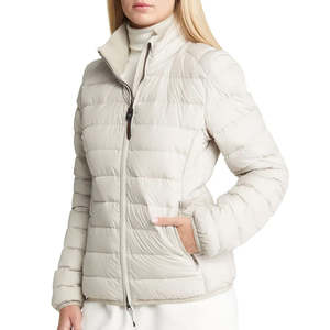 Veste matelassée à capuche à manches longues pour femme, best-seller de l'hiver, personnalisable en gros, respirante, écologique, en toile de coton tricoté - Product Image 1