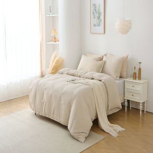 Set Copripiumino King Size con 2 Federe, 3 Pezzi, Tinta Unita, Motivo Decorativo, Piumino Non Incluso - Product Image 5