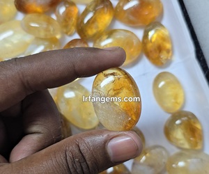 พลอยซิทรินคุณภาพสูงจากธรรมชาติ 100% ราคาขายส่ง พลอยซิทรินแบบคาโบชองทำมือ สำหรับทำเครื่องประดับพลอยซิทริน - Product Image 3