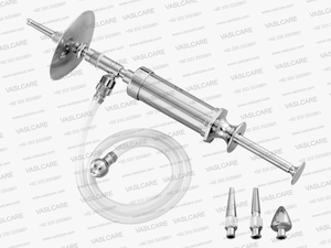 Self-Filling <b>Ear</b> Syringe Kit Stainless Steel Otology Irrigation Pump with Flexible Tube & Safety Protection Disk ENT Instrument - Product Image 5