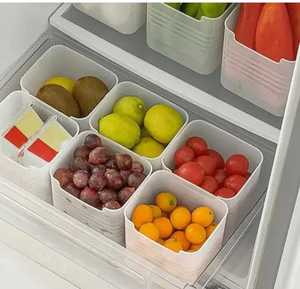 Stackable Rectangle <b>Vegetable</b> Storage Box with Lid 6 Compartment Fridge Food Container <b>Freshness</b> Preservation - Product Image 6