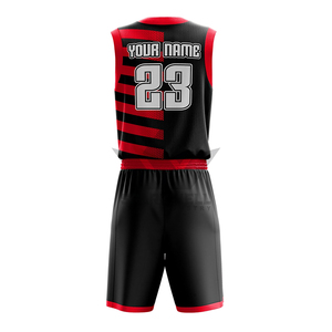 Ensemble de maillots de basket-ball sublimés personnalisés, noir et violet rayé, 23, votre nom, unisexe, adulte, vêtements de sport respirants - Product Image 3