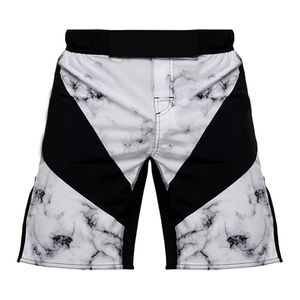 Shorts MMA pour hommes Five B, imprimé marbré noir et blanc, coupe athlétique, tissu respirant, vêtements de sport, OEM, étiquette privée, tailles adultes MMA - Product Image 1